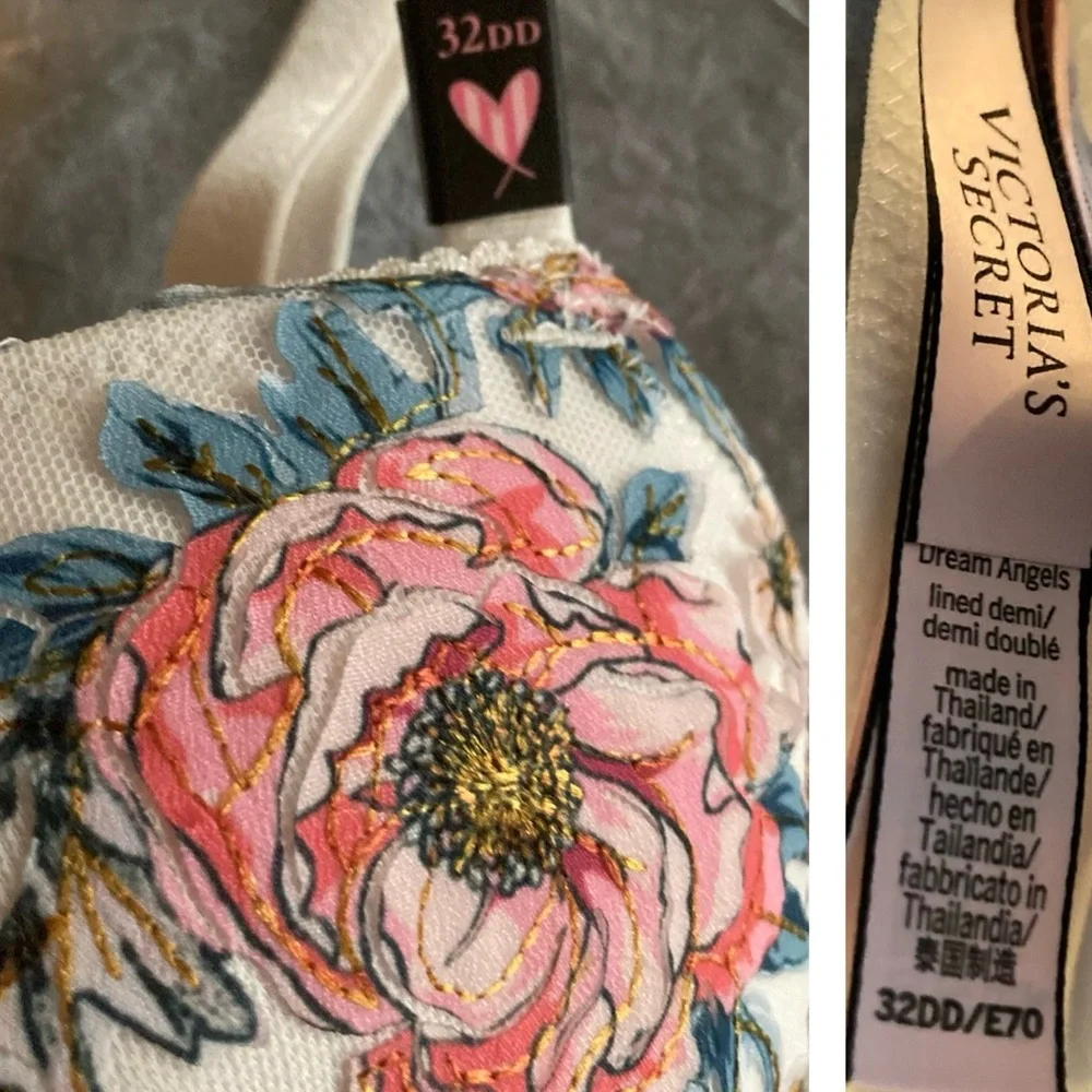 Victoria’s Secret Dream Angels Floral Demi Bra and Cheekini Panty Set NWT - Picture 8 of 14